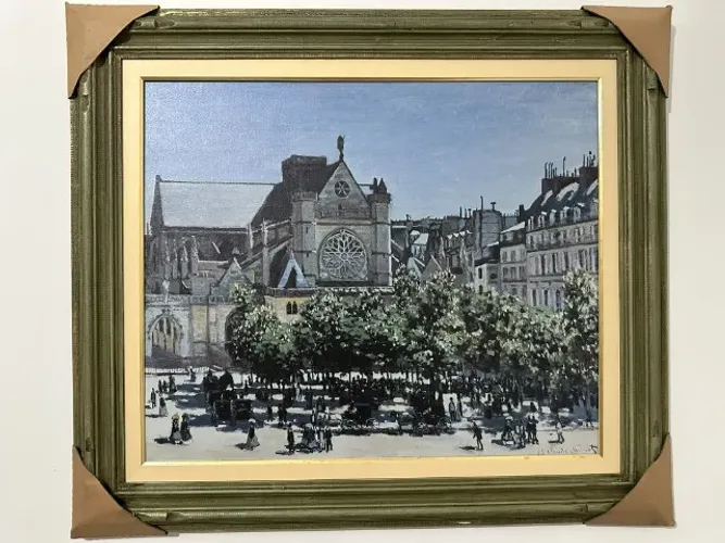 Quadro - St. Germain l'Auxerrois à Paris - 1867 (Pintor: Claude Monet).
