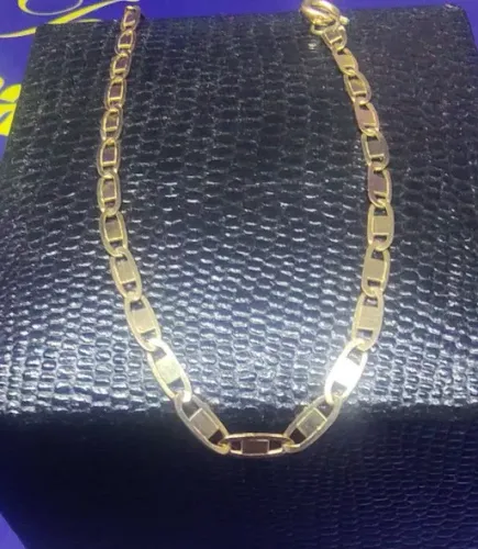 Pulseira Unisex Piastrine Maciça Peso 1.53 Gramas 19 Cm 2.2 mm