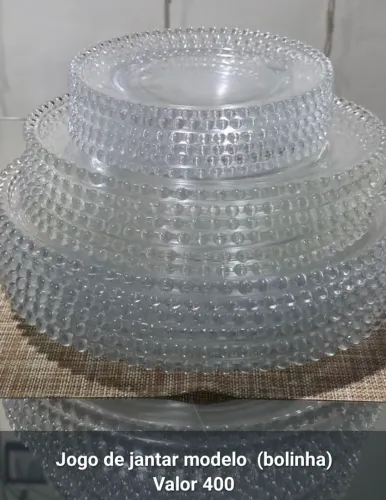Jogo de jantar modelo bolinha