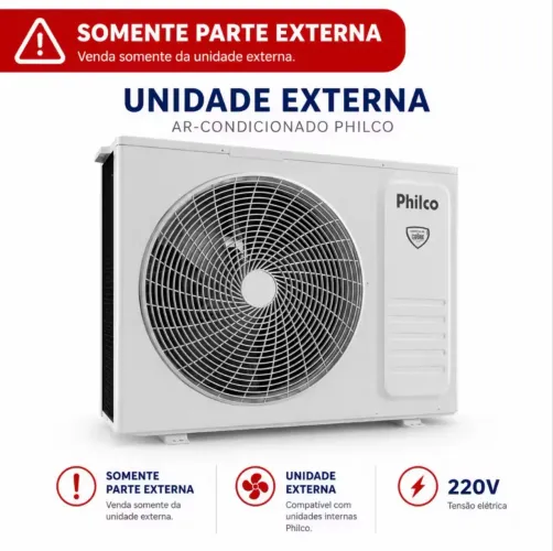 Condensadora Inverter Parte Externa Split 18000 BTUs Frio 220V Philco PARTE EXTERNA