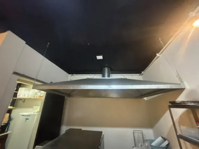 Coifa Central Suspensa Galvanizada - Exaustor para Forno de Pizzaria