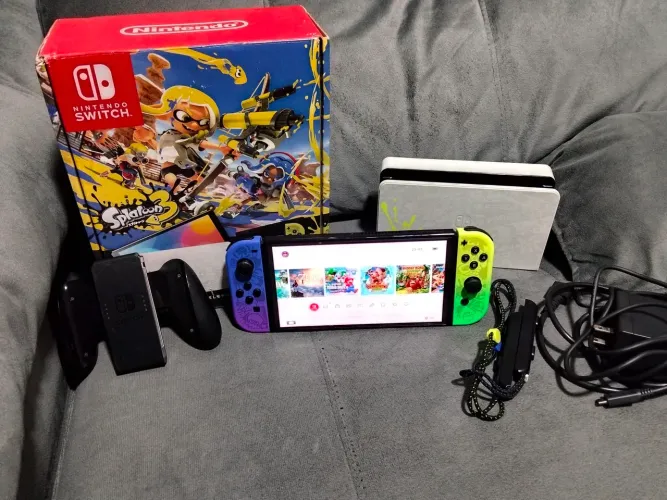 Nintendo Swicht OLED Desbloqueado Edição Splatoon 3