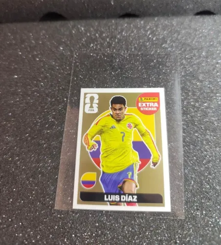 Figurinha Panini FIFA Extra Sticker Ouro - Luis Díaz (Colômbia)