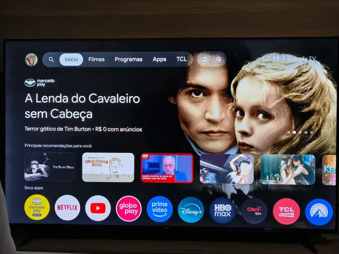 Vendo Smartv TCL 55 polegadas 4K P635
