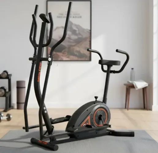 Bicicleta + Elíptico 2 em 1 Double Training - Monitor Poli Sports
