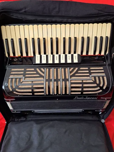 ACORDEON SANFONA PAOLO SOPRANI 120 BXS 3/5 DE VÓZ OITAVADA 