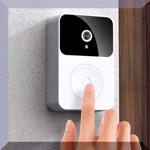 Campainha inteligente com câmera wifi e conectividade sem fio Novo