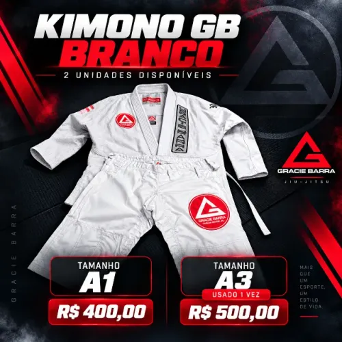 Kimono Gracie Barra - GB e Atleta