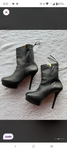 Botas salto alto plataforma 39 Carmem Steffens 