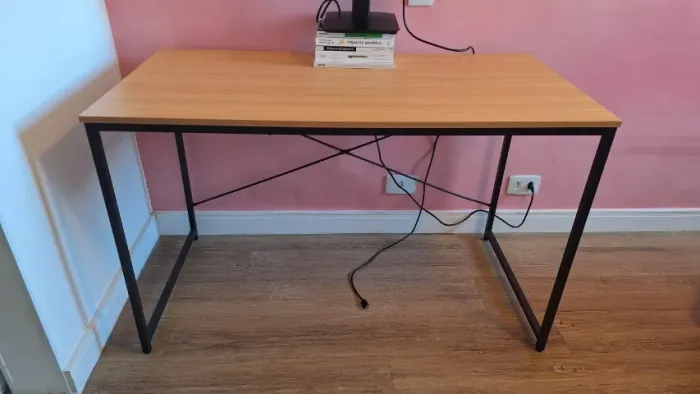 Mesa de Trabalho I Escrivaninha Industrial MDF e Metal