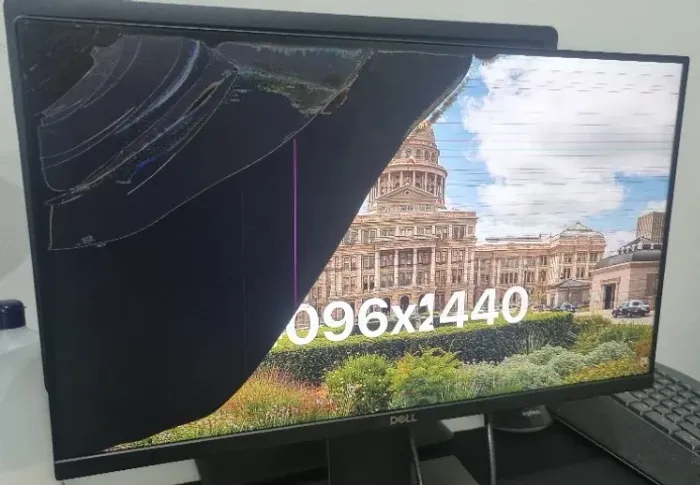 Monitor Dell P2219hb Tela Trincada Para Peças ou Conserto