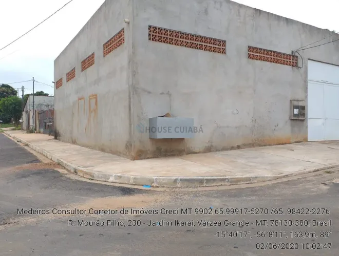 barracão com residência de esquina com 364 M² no bairro Ikarai Várzea Grande Ma
