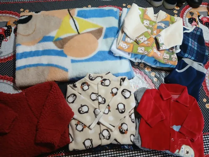 LOTE QUENTINHO BEBE MENINO ( TIP TOPS SOFT, PLUSH E PELO+ COBERTOR BEBE