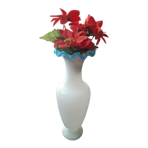 Antigo Vaso Em Opalina 33x13.