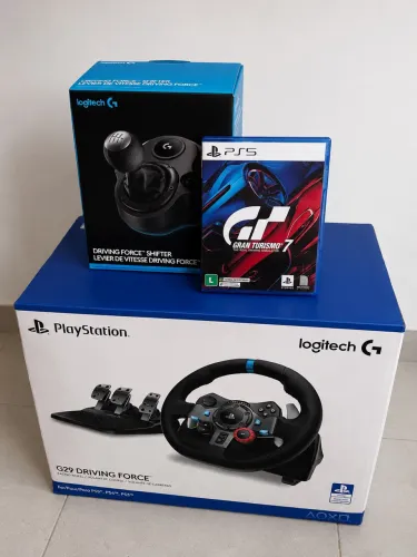 Logitech G29 + Câmbio Logitech + Gran Turismo 7 PS5