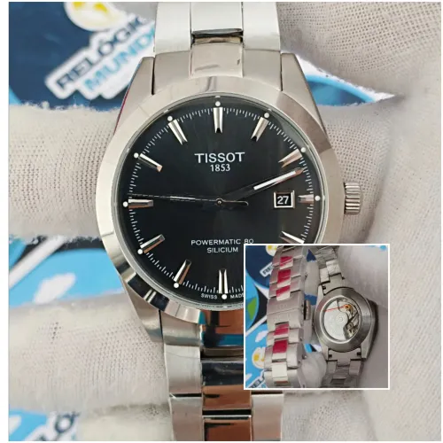 RELÓGIO TISSOT PRX POWERMATIC GENTLEMAN SILICIUM PRETO 