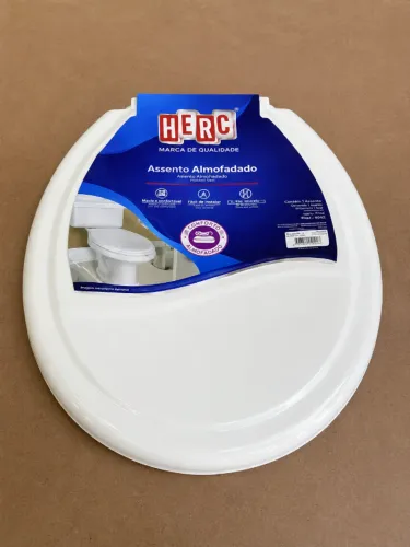 Assento Sanitário Almofadado Oval Prime Herc Branco