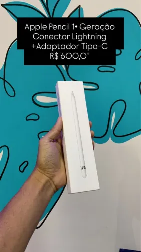 Apple Pencil 1 Geração / Seminova / Conector Lightning + Adaptador Tipo C