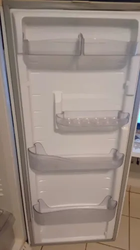 Vendo uma geladeira falar com regine