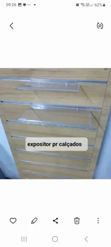Expositor de calçados adulto e infantil 3,00 cada