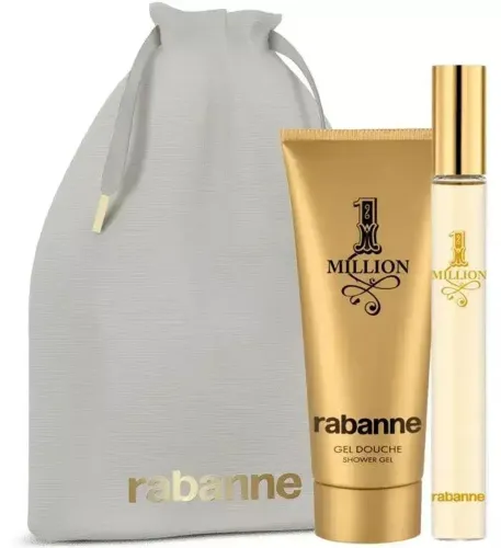 1Million Rabanne Travel Kit (EDT 10ml + shower gel 100 ml) + brinde: Decant Phantom Elixir