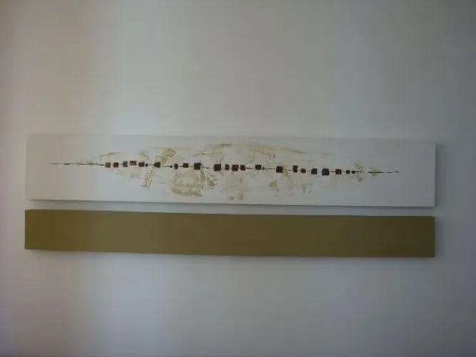 Quadro contemporâneo - DIPTICO medindo 1,65 x 0,46