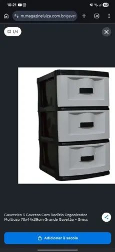 gaveteiro preto