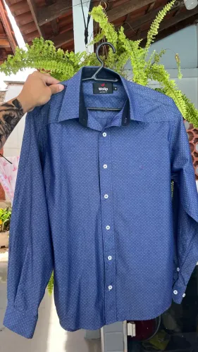 CAMISA SOCIAL AZUL M 