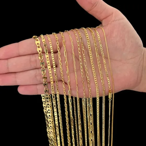 Correntes folheadas a ouro 18 K