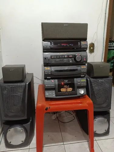 Aparelho de Som Sony LBT-XB850AV Vintage Funcionando Tudo Toca CDs Toca Fitas K7 Radio FM