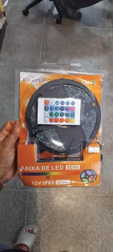 Fita Led RGB 5mt com controle e fonte