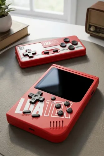 video game portatil 400 jogos luatek internos com 1 controle vermelho lps-501