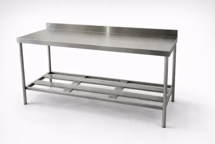 Bancada Inox 1,10m c/ Prateleira Cozinha Industrial