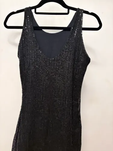 Vestido de Paetê Preto - Novo!