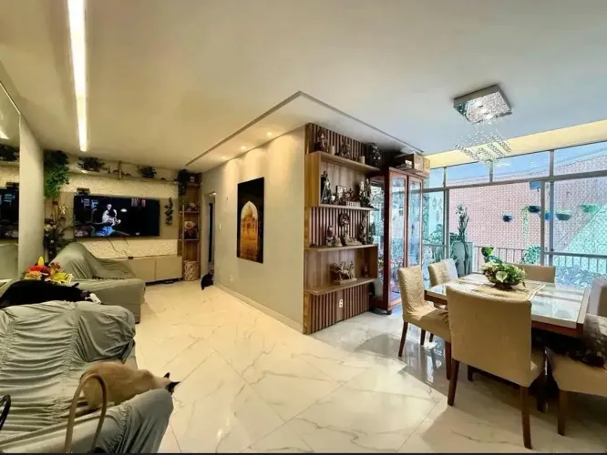 Apto mobiliado c/ 119m², 3 quartos (1 suíte),  dependência  e 1 vg em São Brás/Belém-Pa