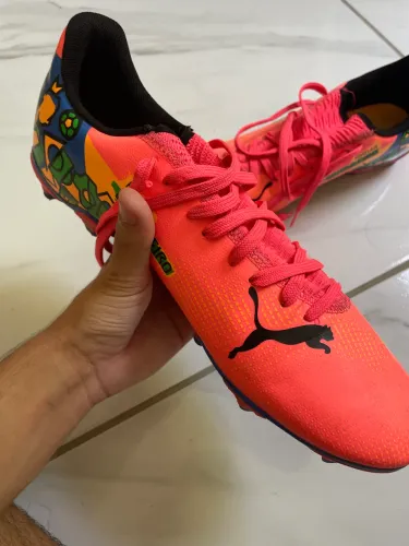 Chuteira Puma Campo Future 7 Play Neymar Jr Rosa