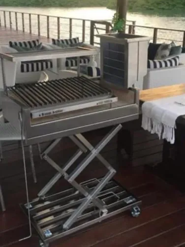 Parrilla em aço inox 