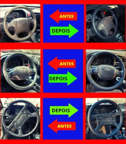 Capa para volante costurada revestimento