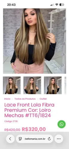 Lace Fibra Premium - Loiro Mechas