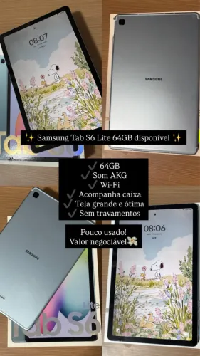 Tab S6 lite com caixa e caneta
