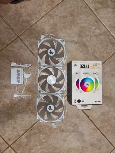 Ventoinhas para computador Asus tuf gaming tf120, ARGB, Branca.