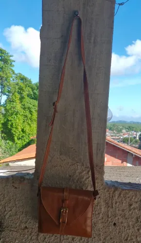 Bolsa Pequena Transpassada Couro