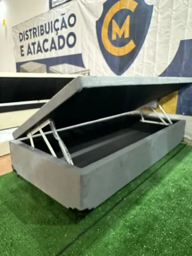Base Box Baú Solteiro Blindada(Colchão ñ incluso)Chame no Chat!