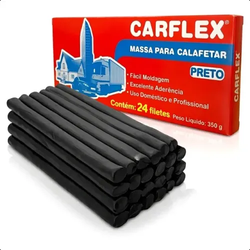 Massa Para Calafetar Mastiflex Carflex 360g Preto