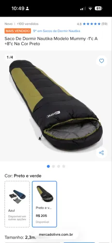 Saco de Dormir NTK Mummy