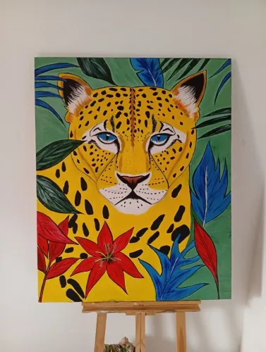 Onça pintada a mão 