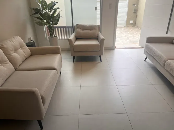 Conjunto de Sofás 3 + 2 + 1 Lugar - Cinza Claro