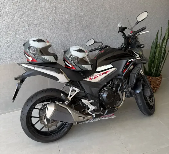 Honda CB 500X 2019 (IPVA Pago + Pneus e Relação Novos) Brinde 4 capacetes