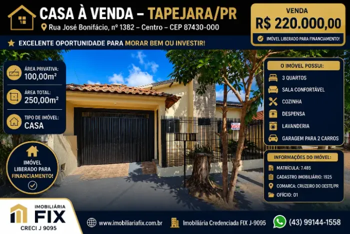 ? CASA À VENDA - TAPEJARA/PR