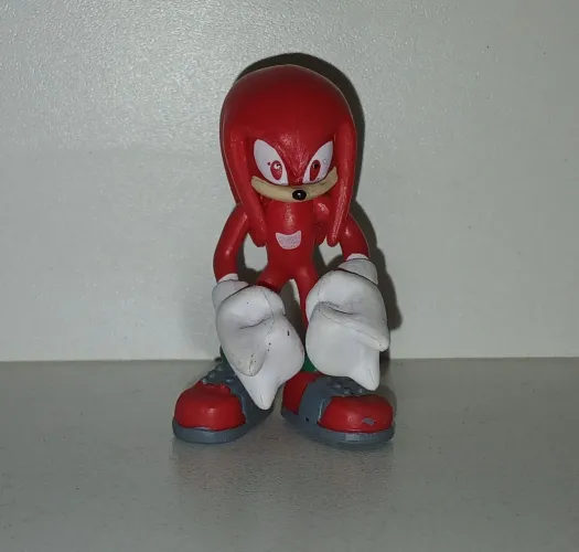 BONECO MINIATURA SONIC KNUCKLES VERMELHO